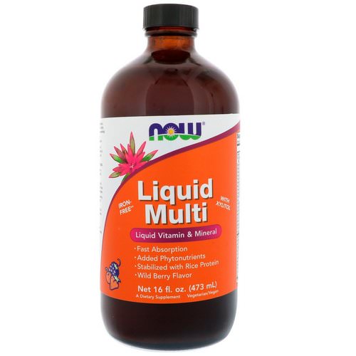 Now Foods, Liquid Multi, Wild Berry Flavor, 16 fl oz (473 ml) فوائد