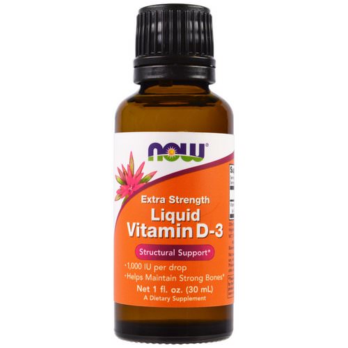 Now Foods, Liquid Vitamin D-3, Extra Strength, 1,000 IU, 1 fl oz (30 ml) فوائد