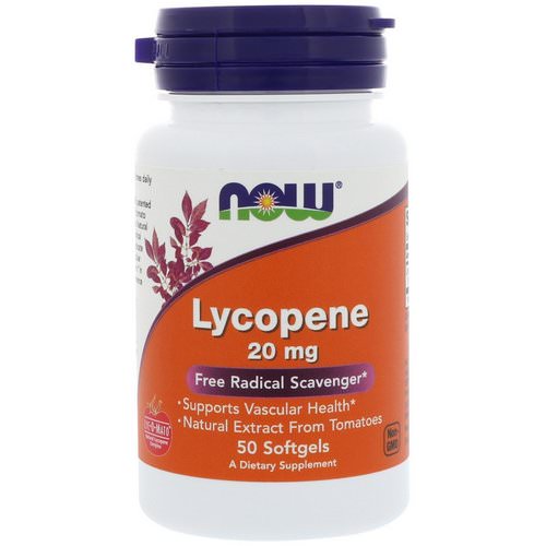 Now Foods, Lycopene, 20 mg, 50 Softgels فوائد