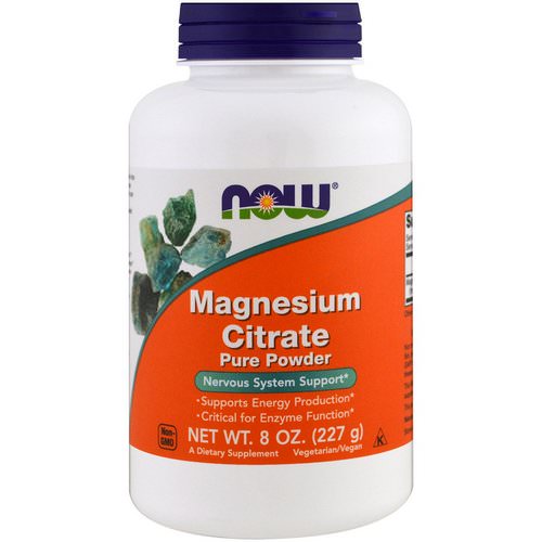Now Foods, Magnesium Citrate Pure Powder, 8 oz (227 g) فوائد