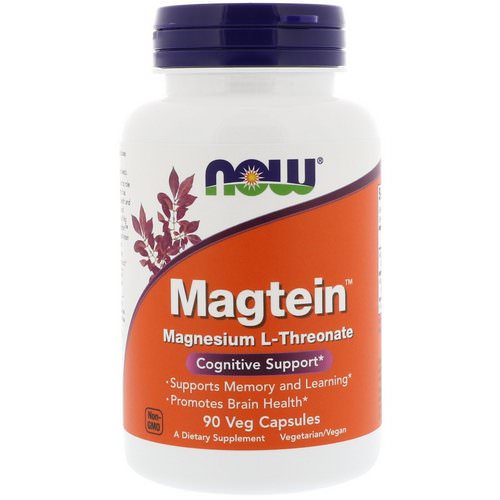 Now Foods, Magtein, Magnesium L-Threonate, 90 Veg Capsules فوائد