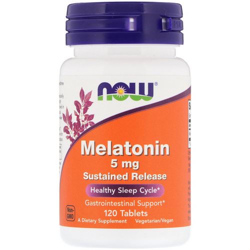 Now Foods, Melatonin, 5 mg, 120 Tablets فوائد