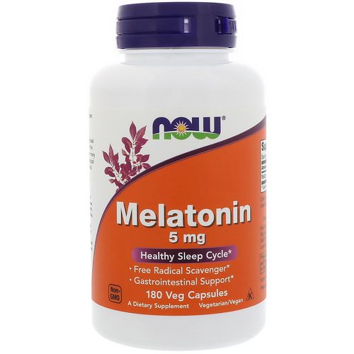 Now Foods, Melatonin, 5 mg, 180 Veg Capsules فوائد