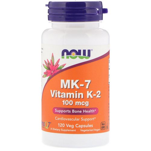 Now Foods, MK-7 Vitamin K-2, 100 mcg, 120 Veg Capsules فوائد
