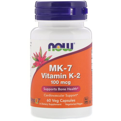 Now Foods, MK-7 Vitamin K-2, 100 mcg, 60 Veg Capsules فوائد