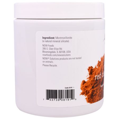 Now Foods, Moroccan Red Clay Powder, Facial Cleanser, 14 oz (397 g):أقنعة الطين, القش,ر