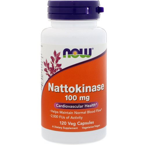 Now Foods, Nattokinase, 100 mg, 120 Veg Capsules فوائد