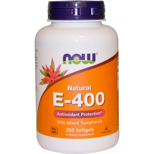Now Foods, Natural E-400 With Mixed Tocopherols, 250 Softgels فوائد