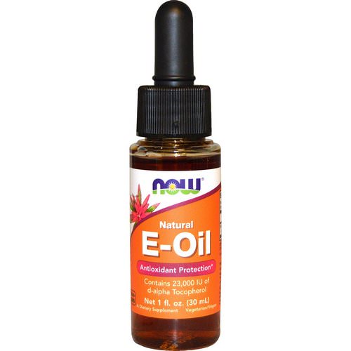 Now Foods, Natural E-Oil, Antioxidant Protection, 1 fl oz (30 ml) فوائد