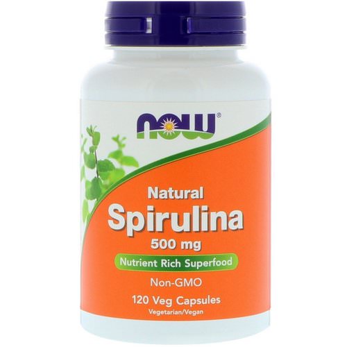 Now Foods, Natural Spirulina, 500 mg, 120 Veg Capsules فوائد