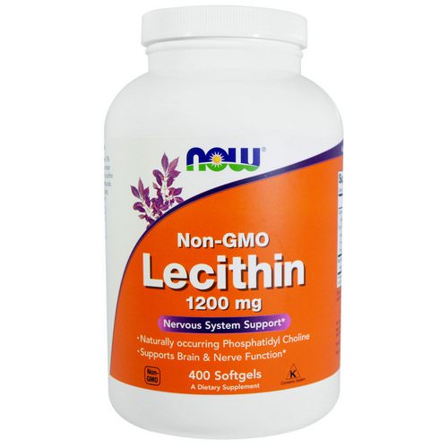 Now Foods, Non-GMO Lecithin, 1200 mg, 400 Softgels فوائد