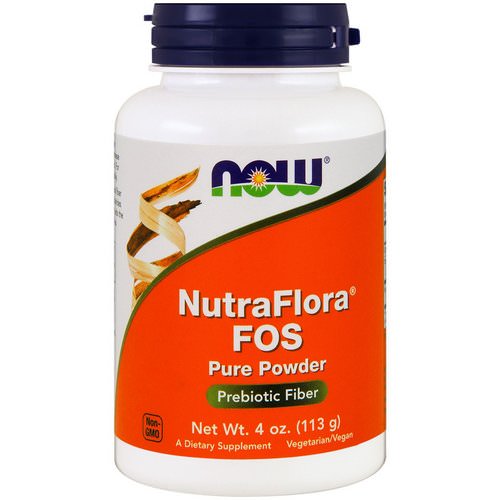 Now Foods, NutraFlora FOS, Pure Powder, 4 oz (113 g) فوائد