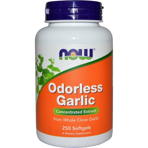 Now Foods, Odorless Garlic, Concentrated Extract, 250 Softgels فوائد