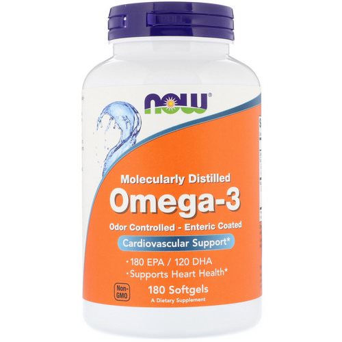 Now Foods, Omega-3, 180 Softgels فوائد