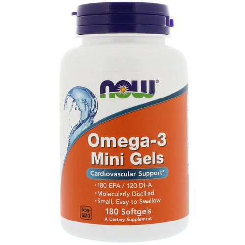 Now Foods, Omega-3 Mini Gels, 180 Softgels فوائد