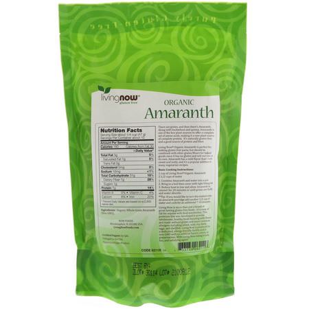 Now Foods, Organic Amaranth, Whole Grain, 16 oz (454 g):الخبز ,الحب,ب