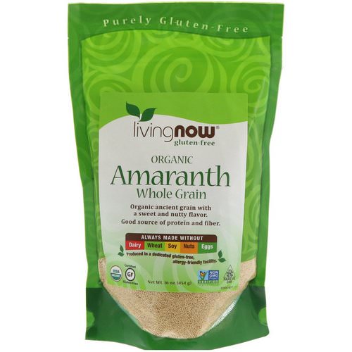 Now Foods, Organic Amaranth, Whole Grain, 16 oz (454 g) فوائد