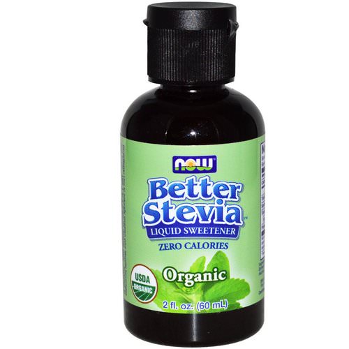 Now Foods, Organic Better Stevia, Zero-Calorie Liquid Sweetener, 2 fl oz (60 ml) فوائد