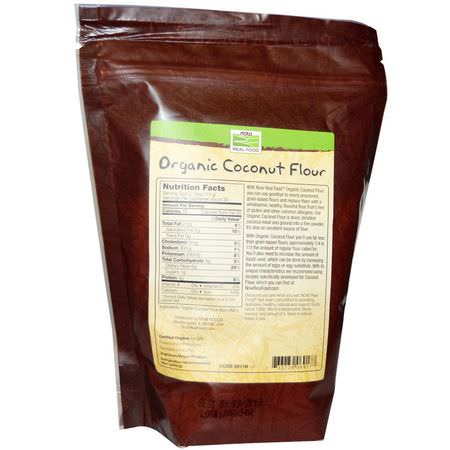Now Foods, Organic Coconut Flour, 16 oz (454 g):طحين ج,ز الهند, الخلطات
