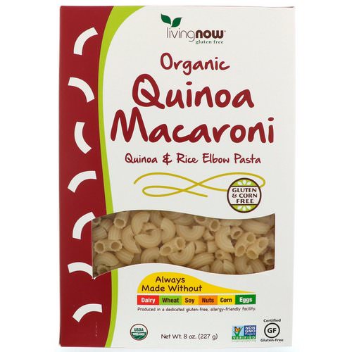 Now Foods, Organic Quinoa Macaroni, Gluten-Free, 8 oz (227 g) فوائد