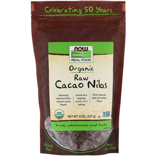 Now Foods, Organic, Raw Cacao Nibs, 8 oz (227 g) فوائد