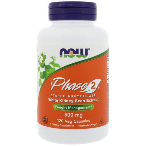 Now Foods, Phase 2 Starch Neutralizer, 500 mg, 120 Veg Capsules فوائد