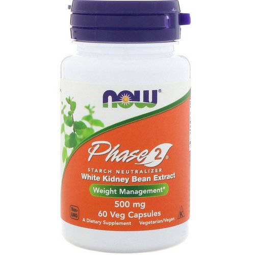 Now Foods, Phase 2, Starch Neutralizer, 500 mg, 60 Veg Capsules فوائد