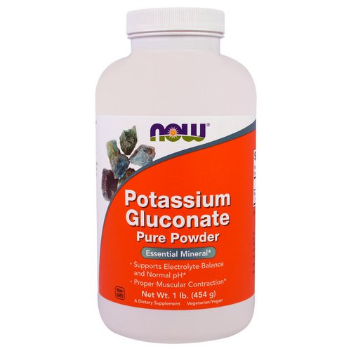Now Foods, Potassium Gluconate Pure Powder, 1 lb (454 g) فوائد