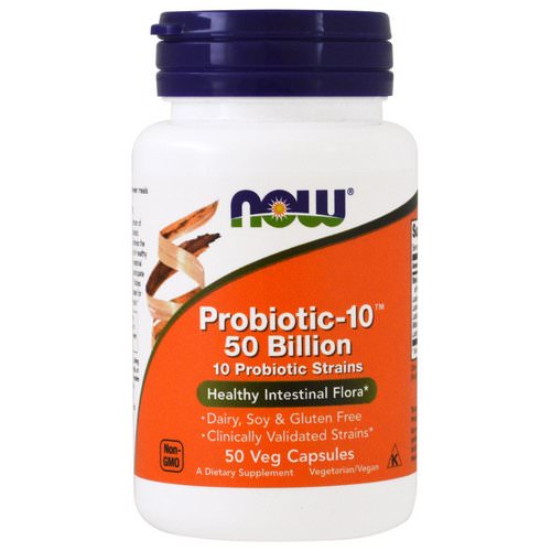 Now Foods, Probiotic-10, 50 Billion, 50 Veg Capsules فوائد