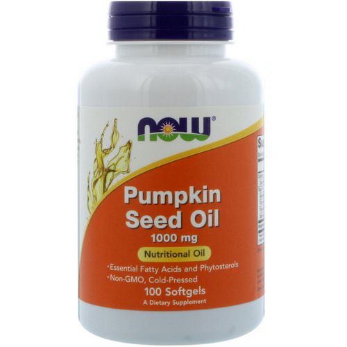Now Foods, Pumpkin Seed Oil, 1000 mg, 100 Softgels فوائد