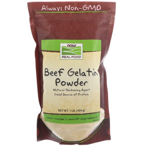 Now Foods, Real Food, Beef Gelatin Powder, 1 lb (454 g) فوائد