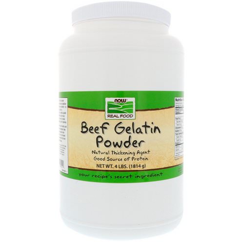 Now Foods, Real Food, Beef Gelatin Powder, 4 lbs (1814 g) فوائد
