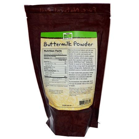 Now Foods, Real Food, Buttermilk Powder, 14 oz (397 g):مسح,ق الحليب, المشر,بات