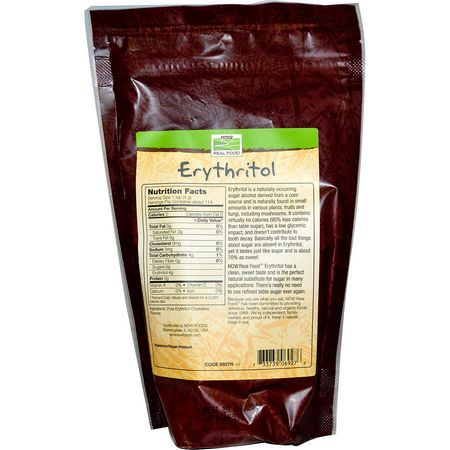 Now Foods, Real Food, Erythritol, Natural Sweetener, 1 lb (454 g):الإريثريت,ل, المحليات