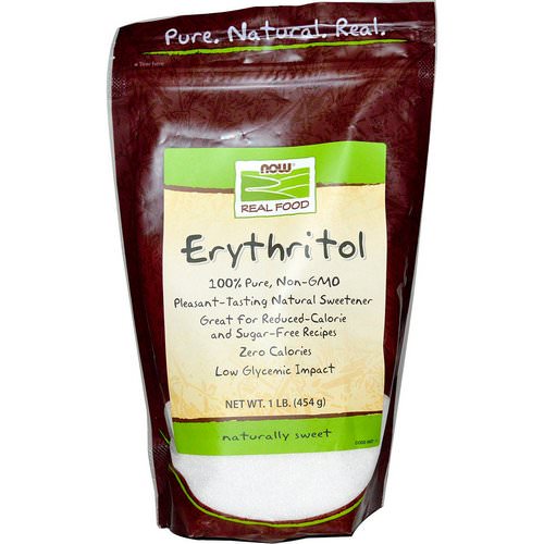 Now Foods, Real Food, Erythritol, Natural Sweetener, 1 lb (454 g) فوائد