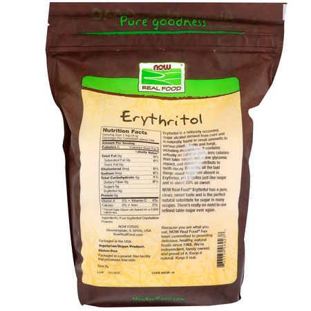 Now Foods, Real Food, Erythritol, Natural Sweetener, 2.5 lbs (1134 g):Erythritol, المحليات