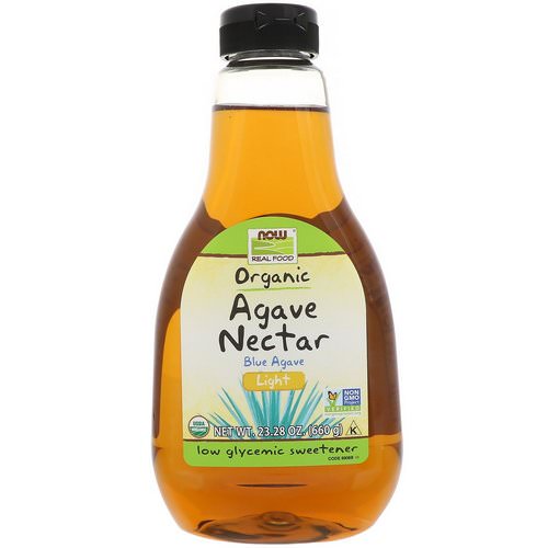 Now Foods, Real Food, Organic Blue Agave Nectar, Light, 23.28 oz (660 g) فوائد
