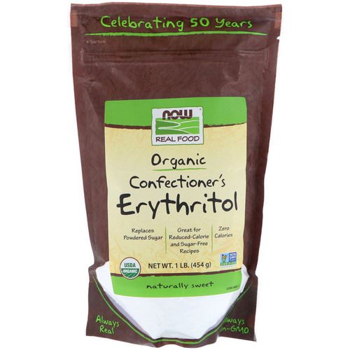 Now Foods, Real Food, Organic Confectioner's Erythritol, 1 lb (454 g) فوائد
