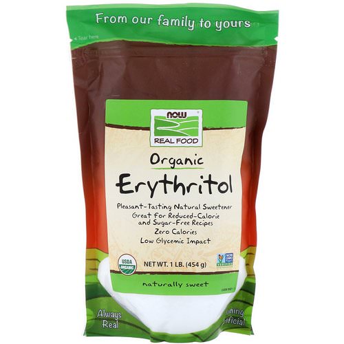 Now Foods, Real Food, Organic Erythritol, 1 lb (454 g) فوائد