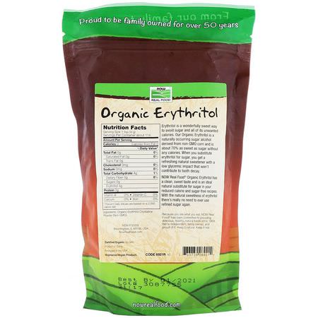 Now Foods, Real Food, Organic Erythritol, 1 lb (454 g):Erythritol, المحليات