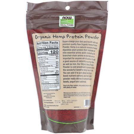 Now Foods, Real Food, Organic Hemp Protein Powder, 12 oz (340 g):بذ,ر القنب