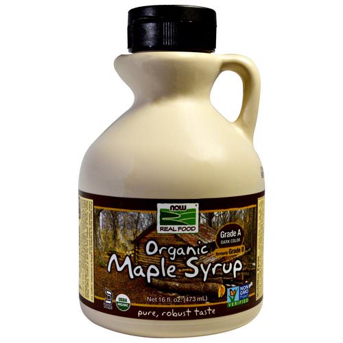 Now Foods, Real Food, Organic Maple Syrup, Grade A, Dark Color, 16 fl oz (473 ml) فوائد