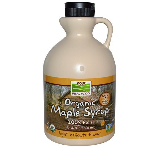 Now Foods, Real Food, Organic Maple Syrup, Grade A, Medium Amber, 32 fl oz (946 ml) فوائد
