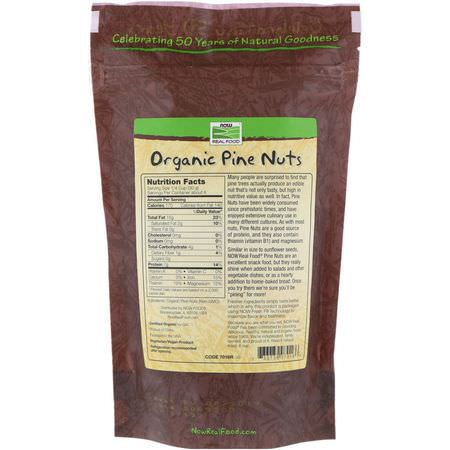 Now Foods, Real Food, Organic, Pine Nuts, Raw, 8 oz (227 g):البذ,ر ,المكسرات