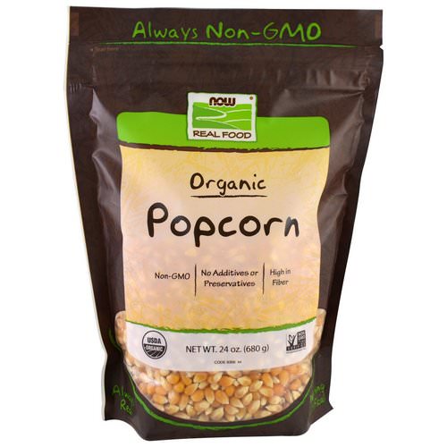 Now Foods, Real Food, Organic Popcorn, 1.5 lbs (680 g) فوائد