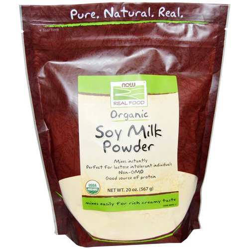 Now Foods, Real Food, Organic Soy Milk Powder, 20 oz (567 g) فوائد