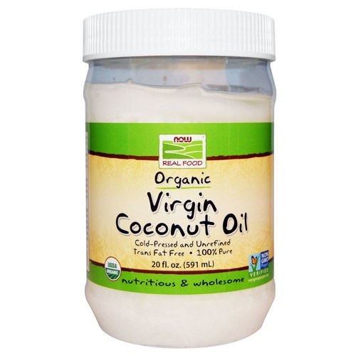 Now Foods, Real Food, Organic Virgin Coconut Oil, 20 fl oz (591 ml) فوائد