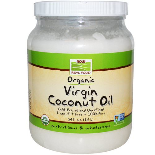 Now Foods, Real Food, Organic Virgin Coconut Oil, 54 fl oz (1.6 L) فوائد
