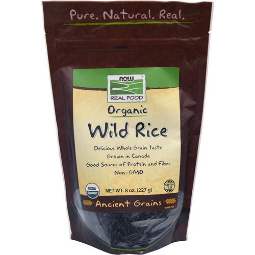 Now Foods, Real Food, Organic, Wild Rice, 8 oz (227 g) فوائد