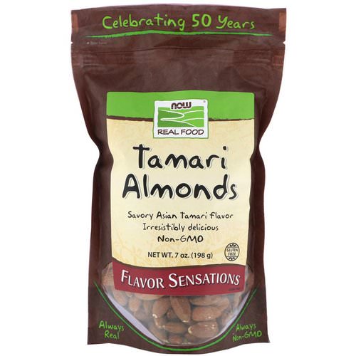 Now Foods, Real Food, Tamari Almonds, 7 oz (198 g) فوائد